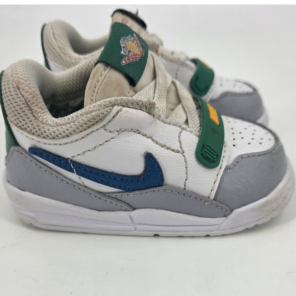 NIKE AIR‎ JORDAN LEGACY 312 LOW SNEAKERS KIDS TODDLER SIZE 4C WHITE GREEN SHOES